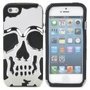 Skull Style Protective Back Case for iPhone 5 - Silver+Black or Black+Black 