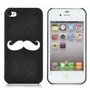 Moustache hard case for iphone 4/4s- black